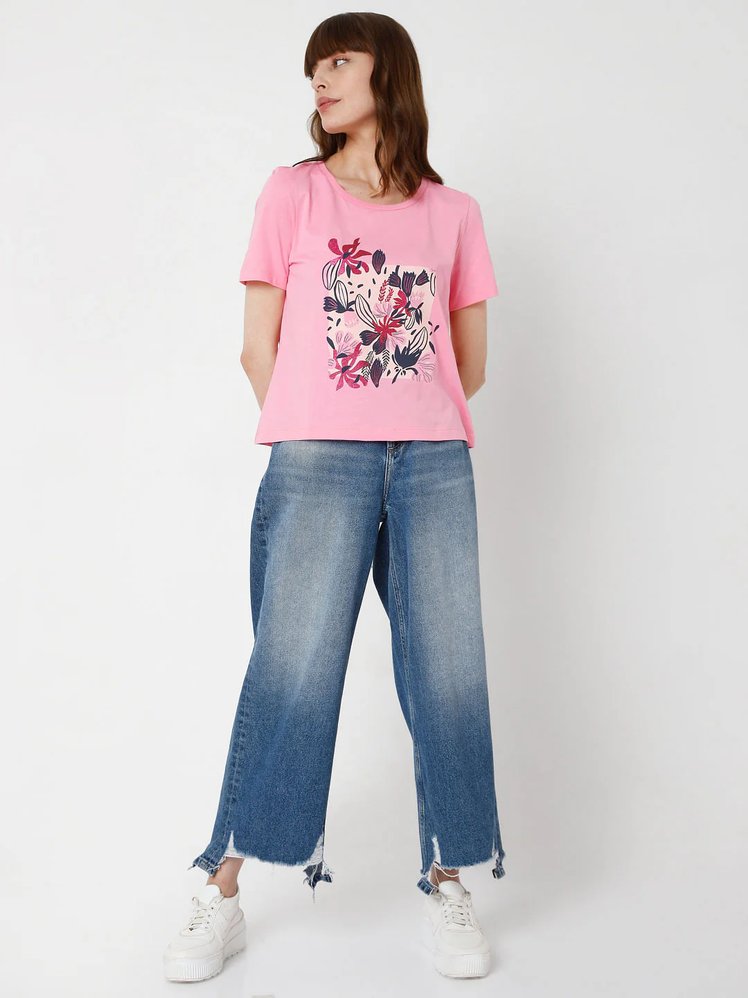 Pink Graphic Print T-Shirt Top - Image 5