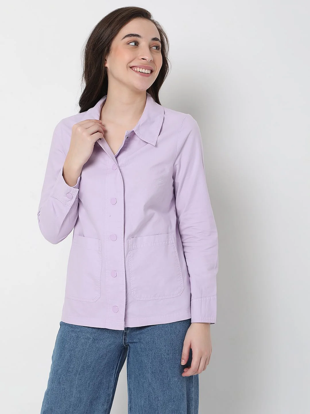 Lilac Graphic Print Co-Ord Set Shirt - Image 2