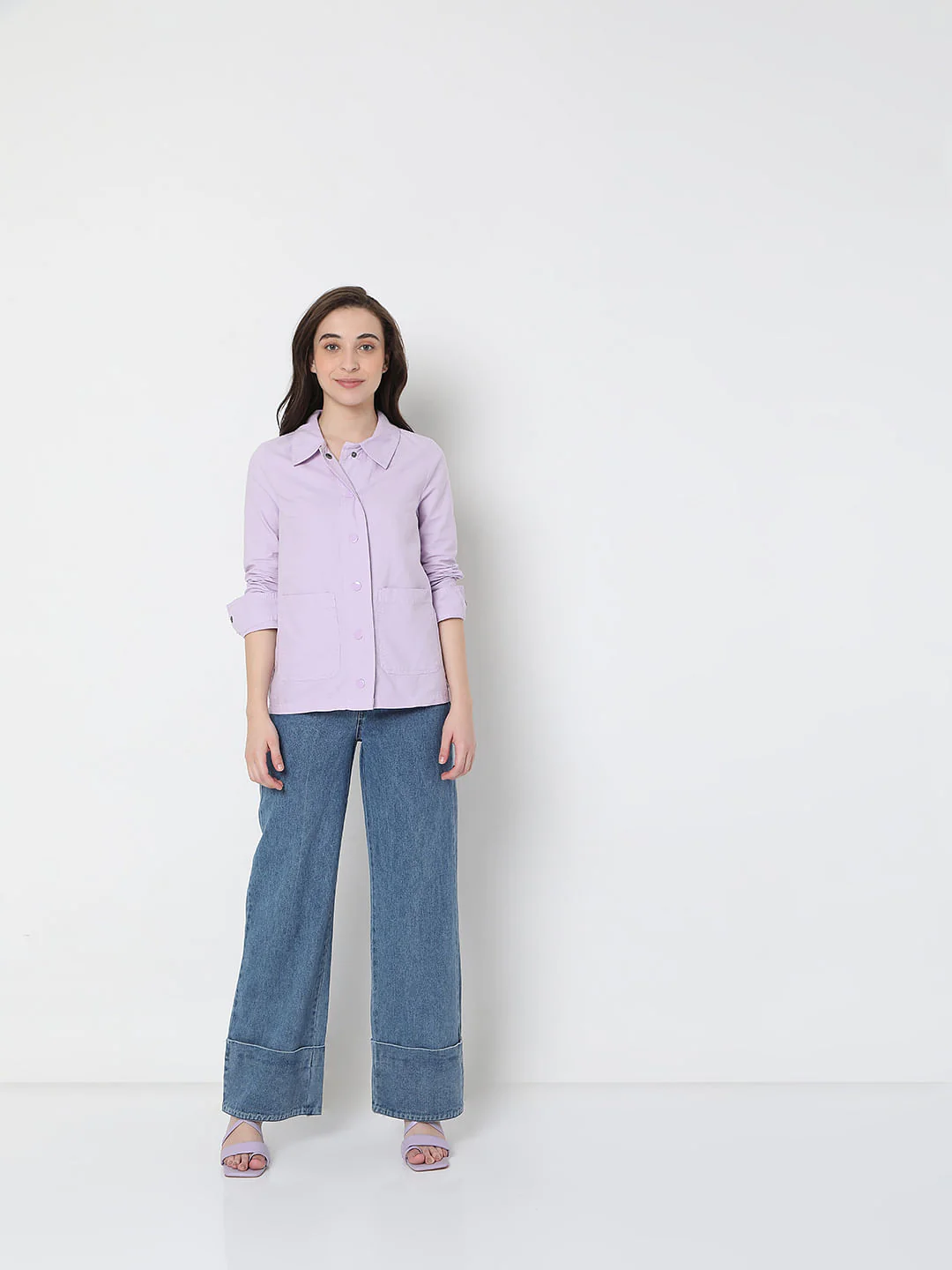 Lilac Graphic Print Co-Ord Set Shirt - Image 5