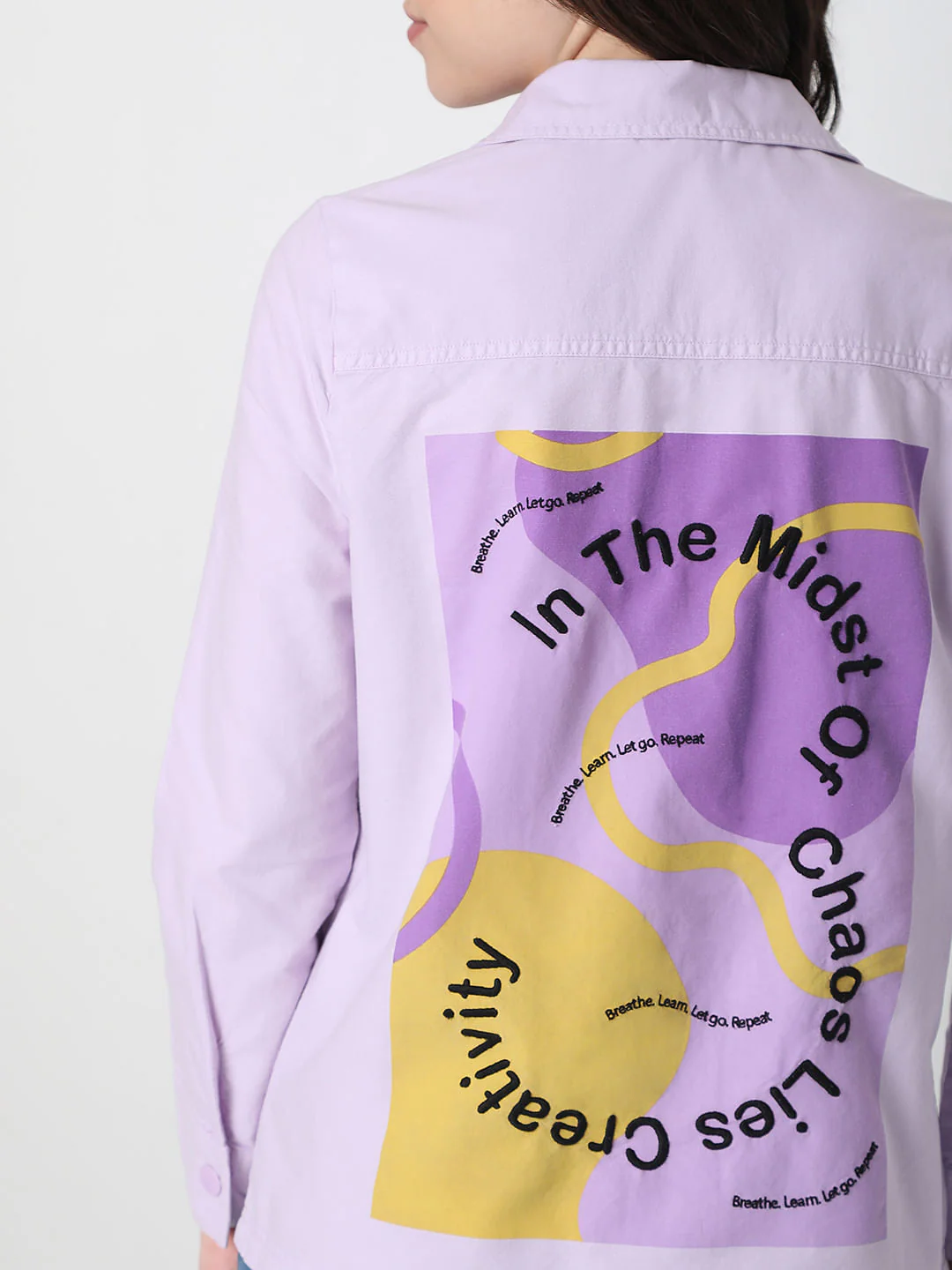 Lilac Graphic Print Co-Ord Set Shirt - Image 7