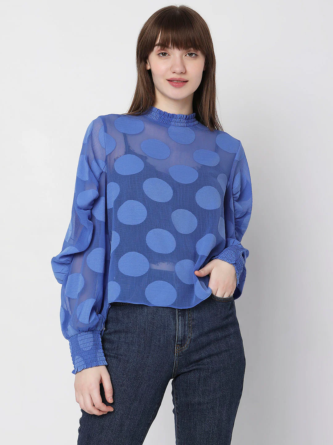 Blue Polka Dot Top - Image 2