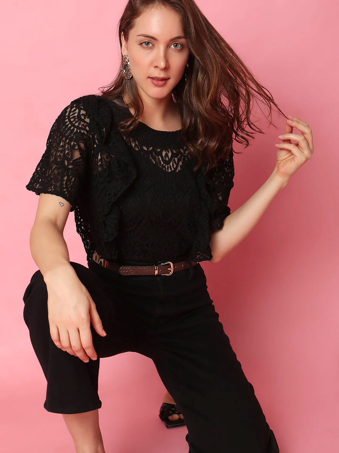 Black Lace Top