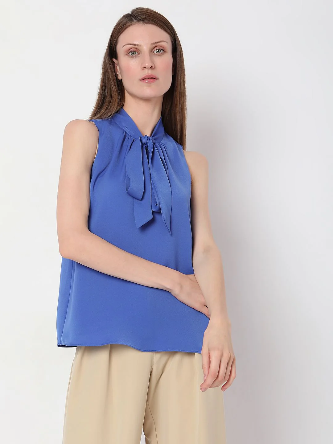 Blue Tie-Up Detail Top - Image 2