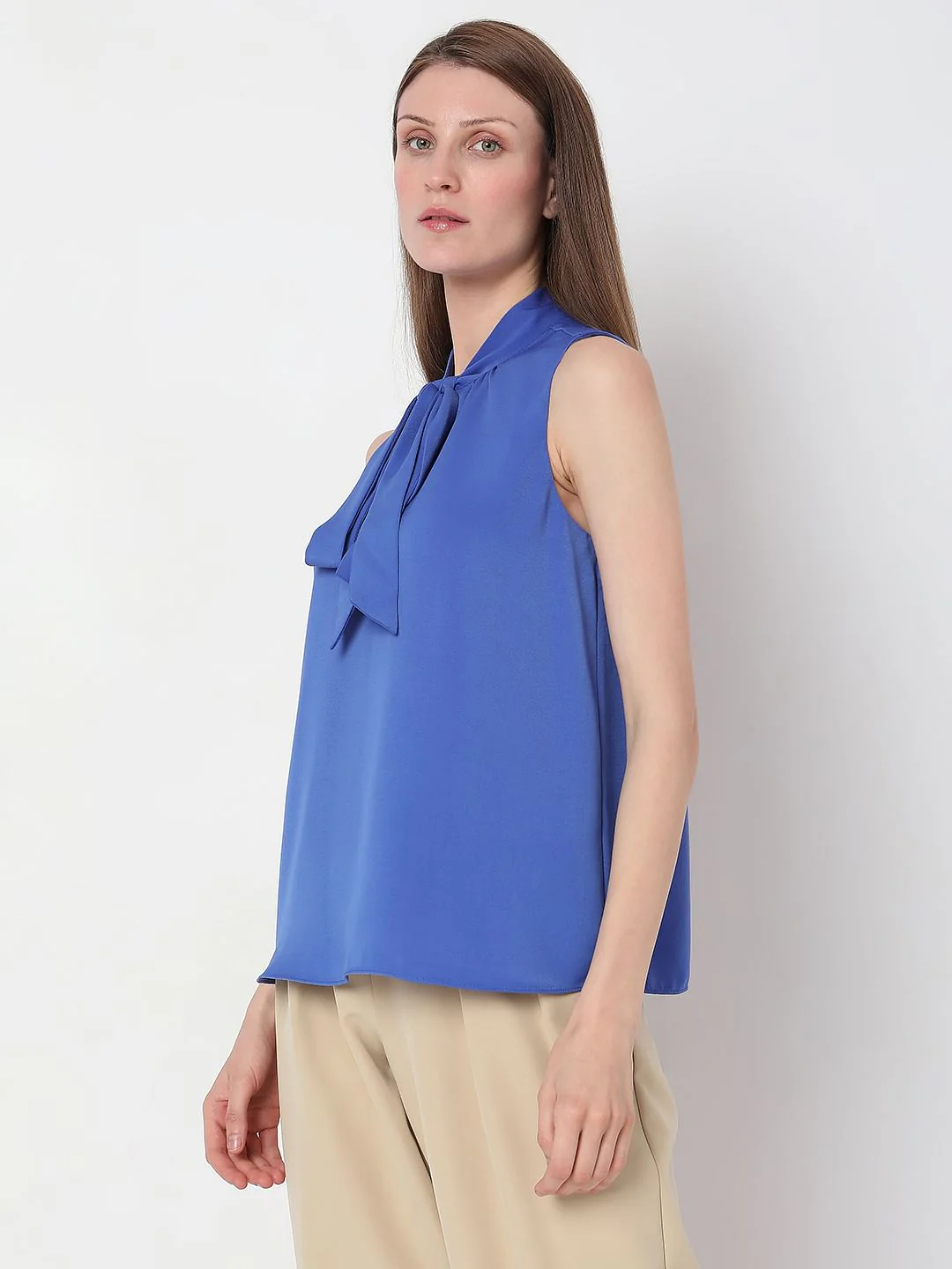 Blue Tie-Up Detail Top - Image 3