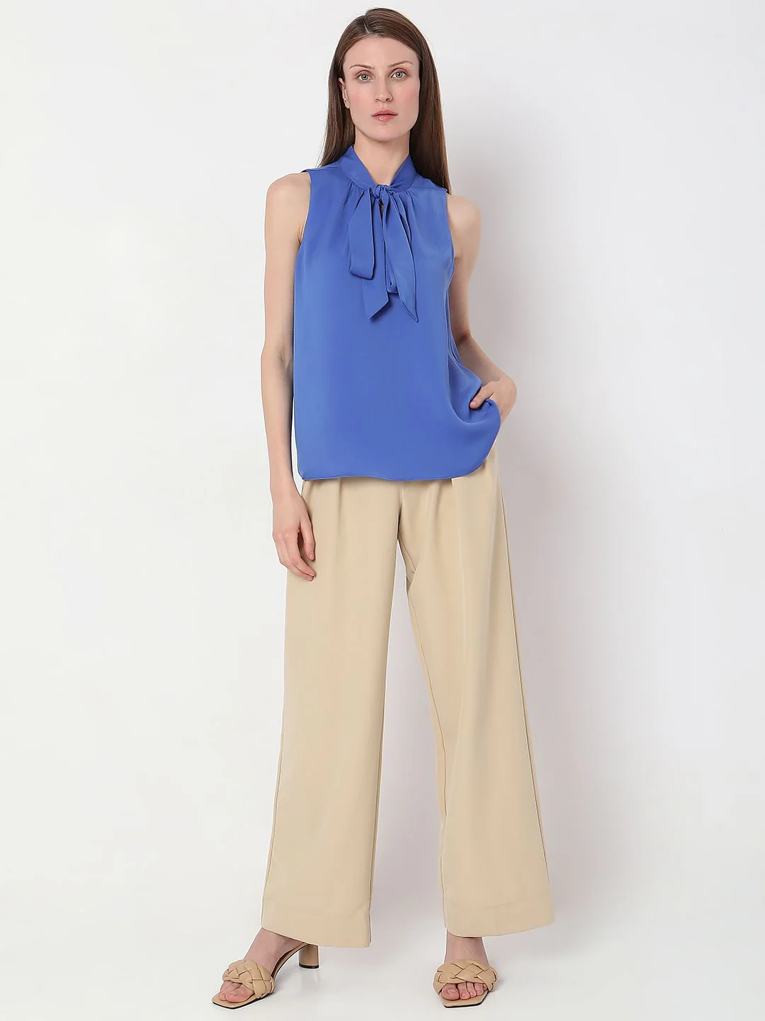 Blue Tie-Up Detail Top - Image 6