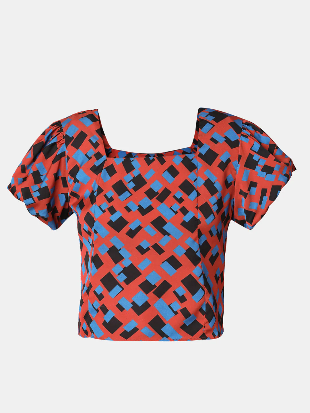 Brown Printed Co-Ord Top - Image 7