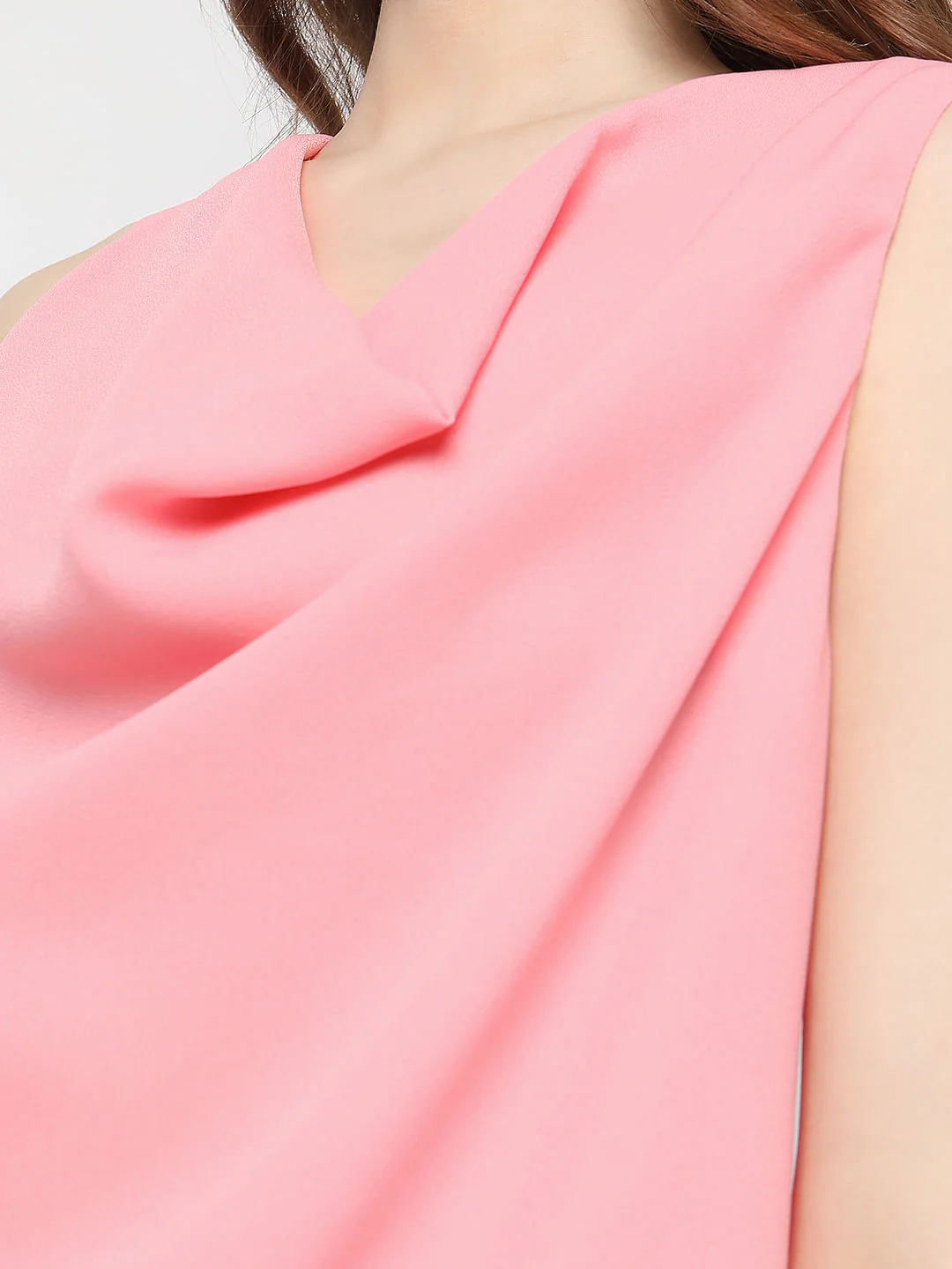 Pink Cowl Neck Sleeveless Top - Image 8