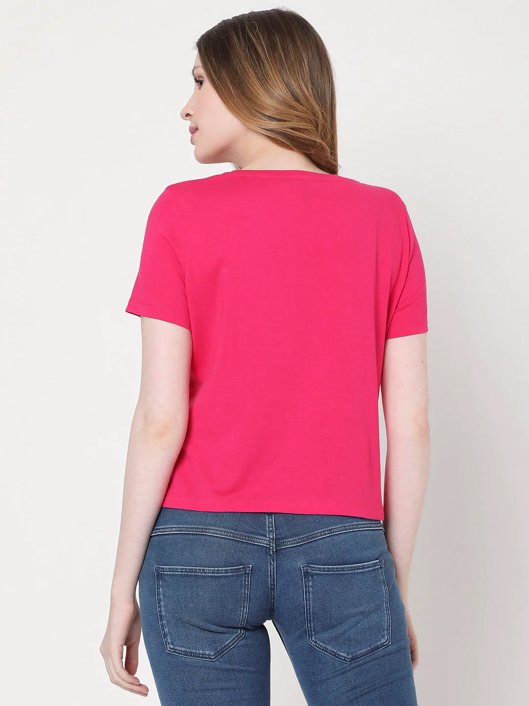 Pink Slogan Print T-Shirt - Image 3