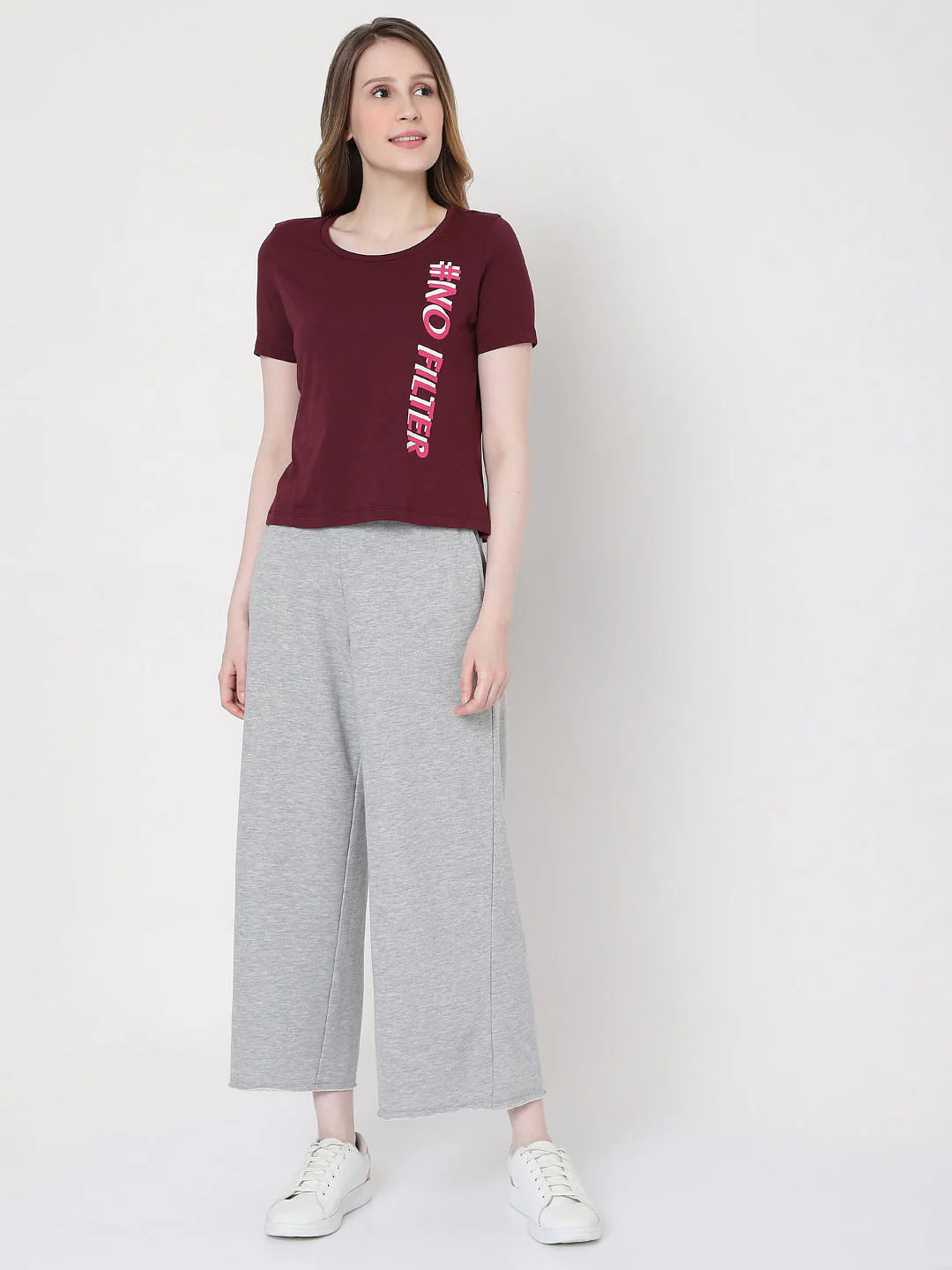 Maroon Slogan Print T-Shirt - Image 4