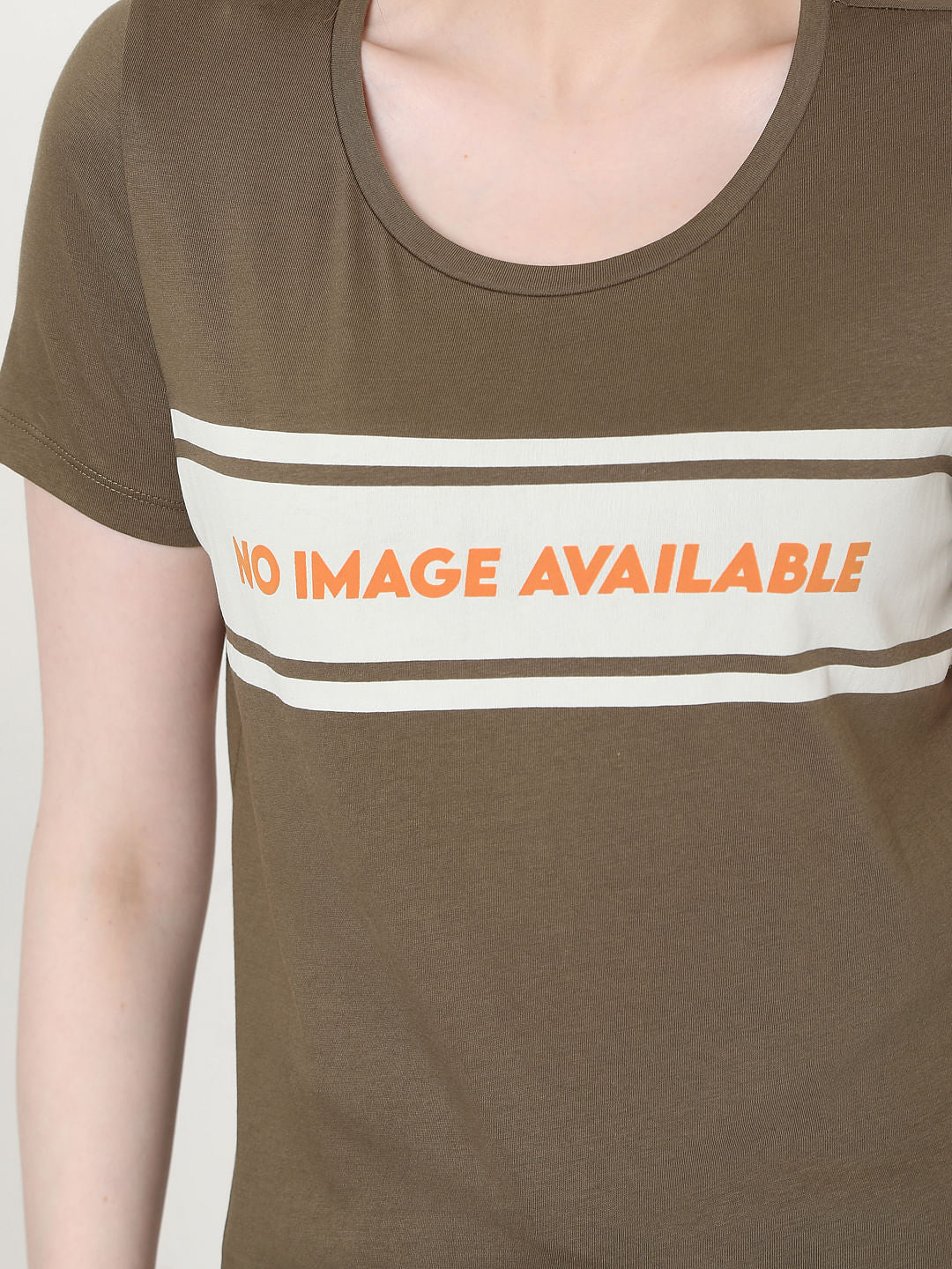 Green Text Print T-Shirt - Image 5