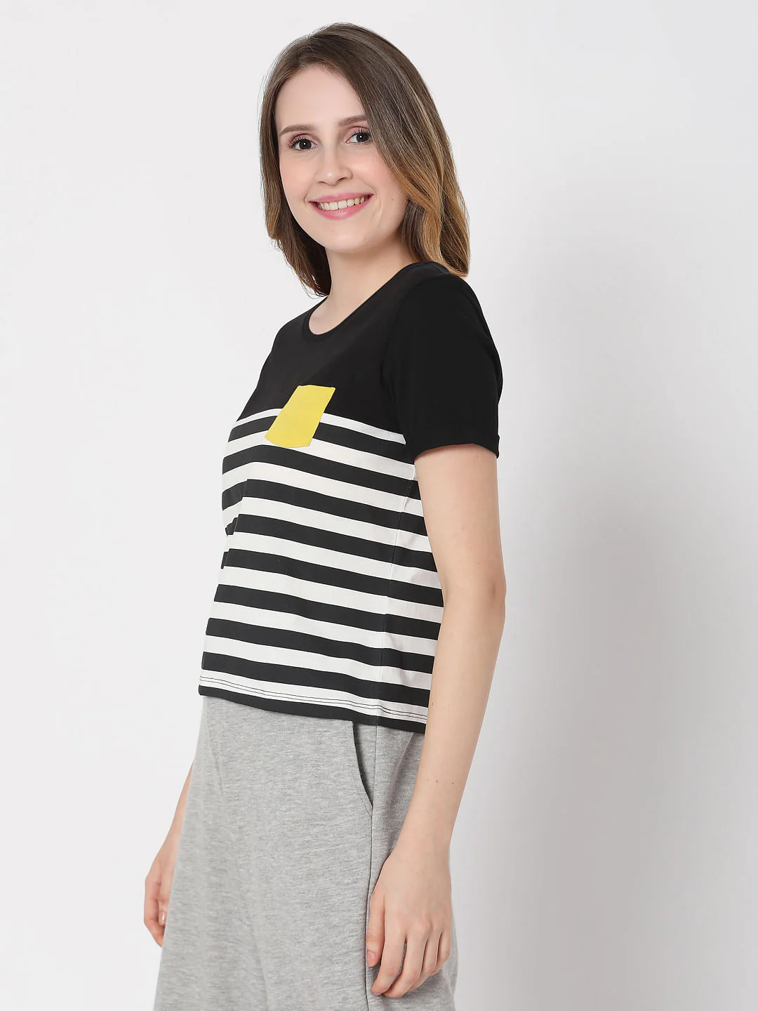 Black Striped T-Shirt - Image 2