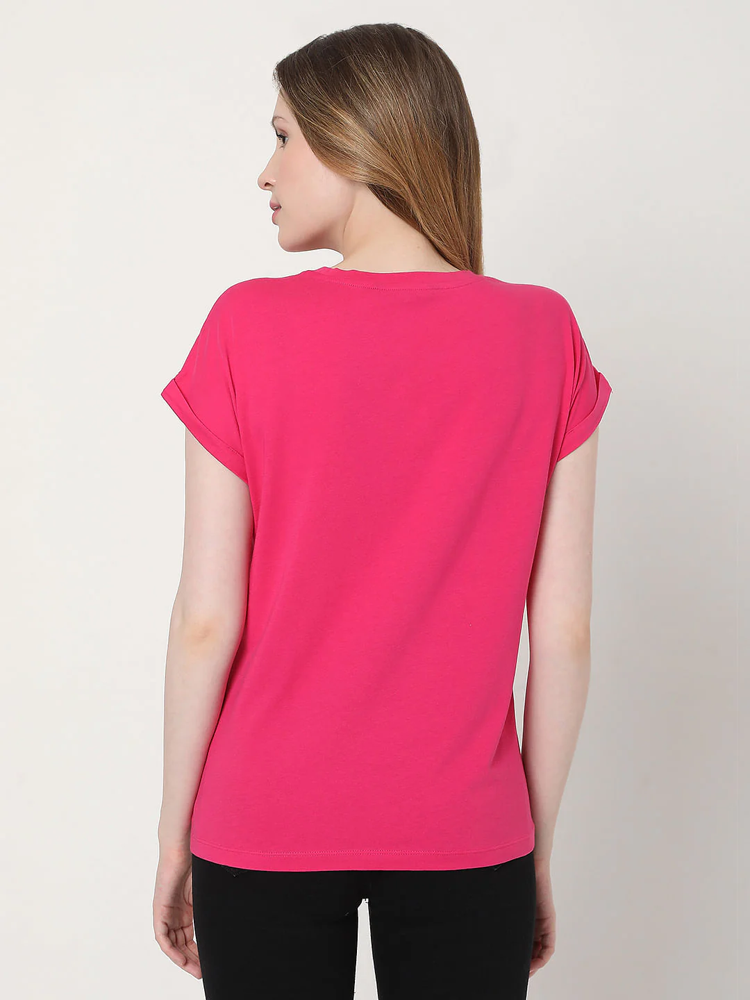 Pink Slogan Print T-Shirt - Image 3