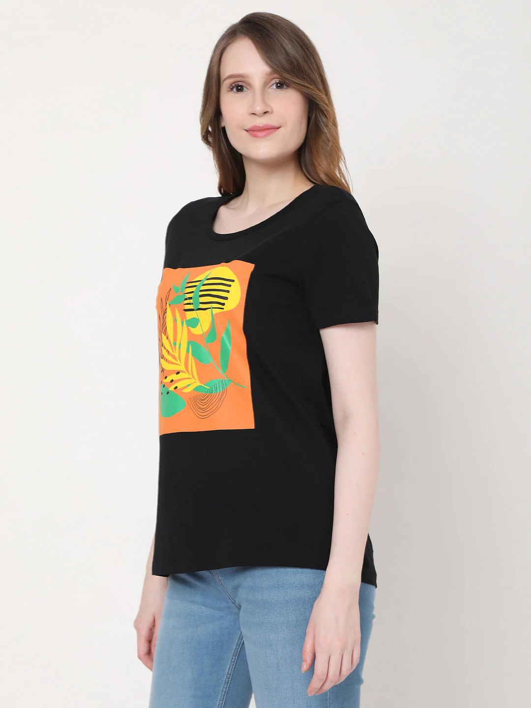 Black Graphic Print T-Shirt - Image 2