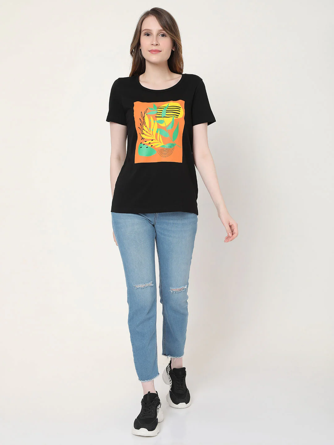 Black Graphic Print T-Shirt - Image 4