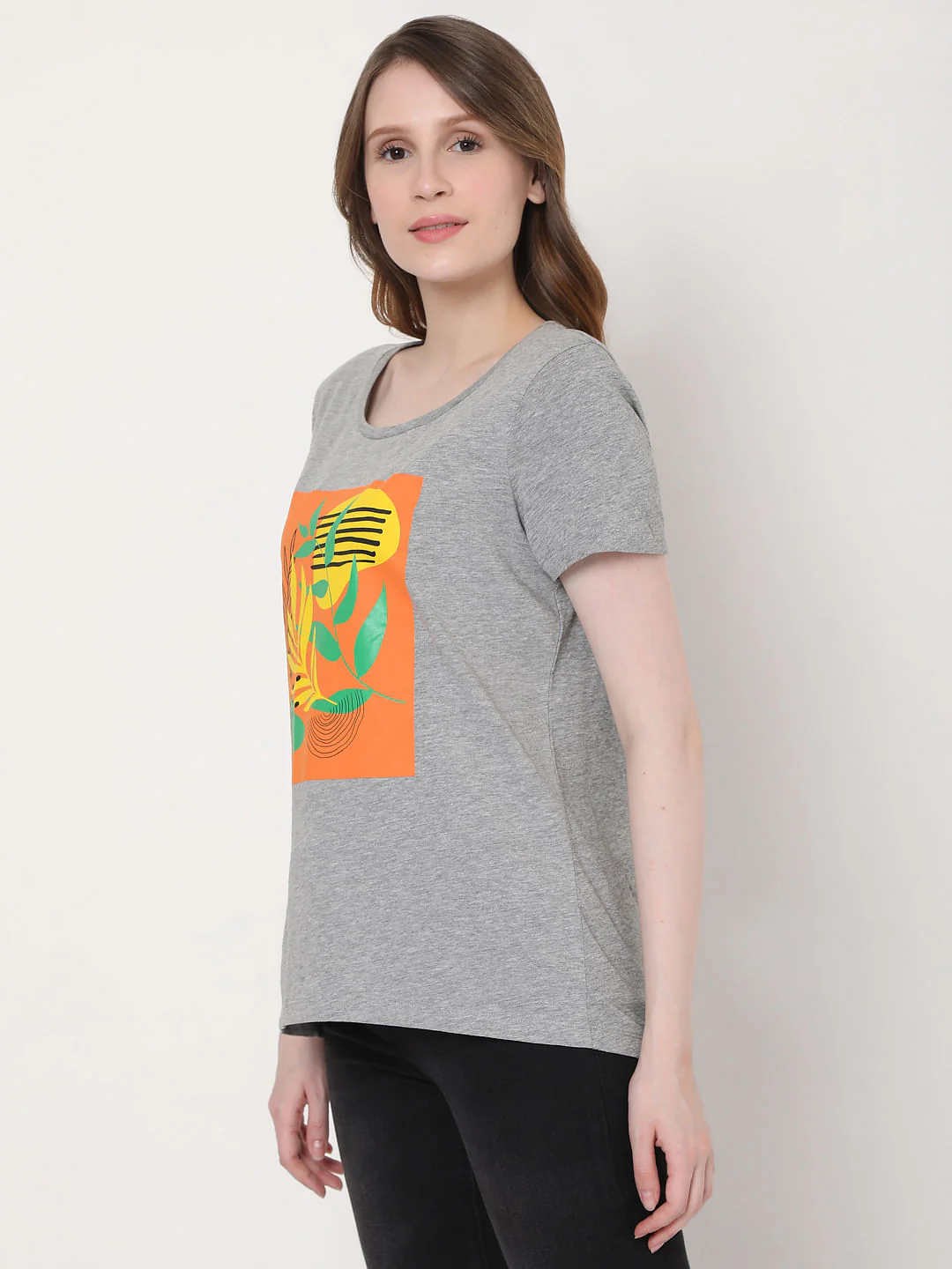 Grey Graphic Print T-Shirt - Image 2