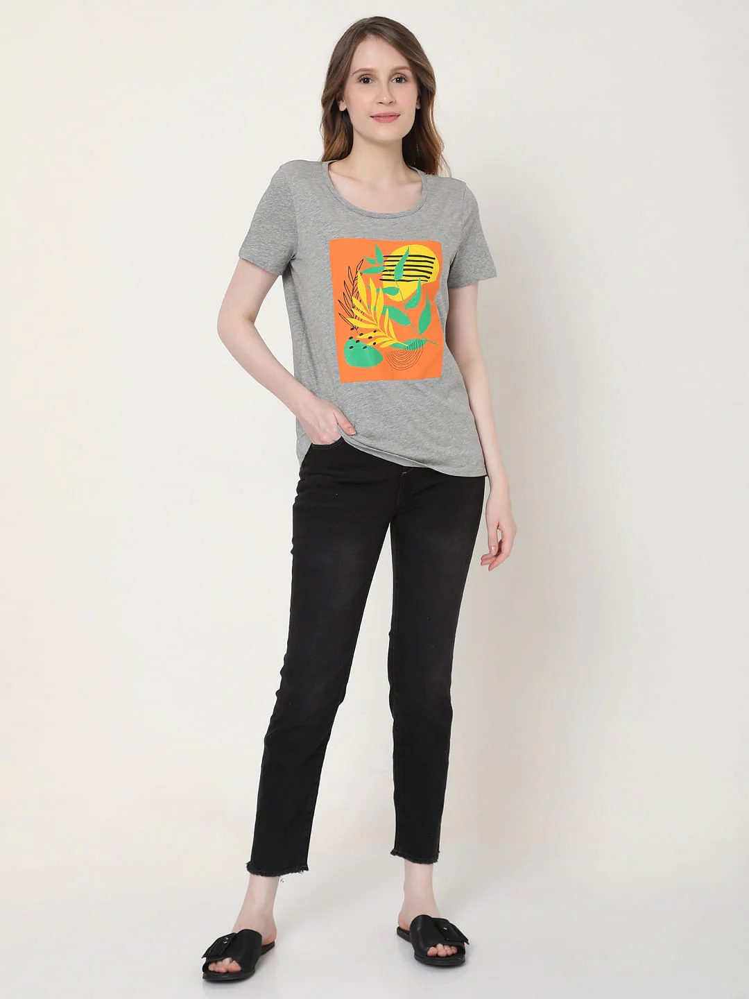 Grey Graphic Print T-Shirt - Image 4