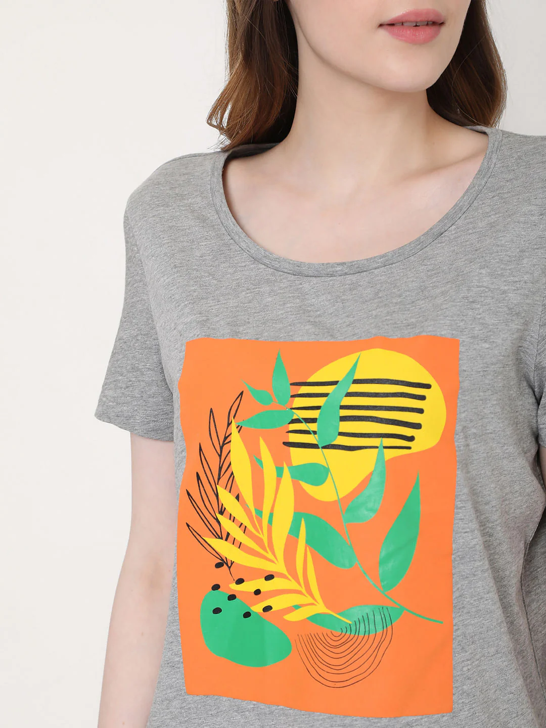 Grey Graphic Print T-Shirt - Image 5