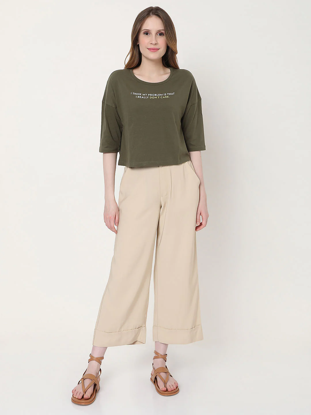 Green Slogan Print T-Shirt - Image 4