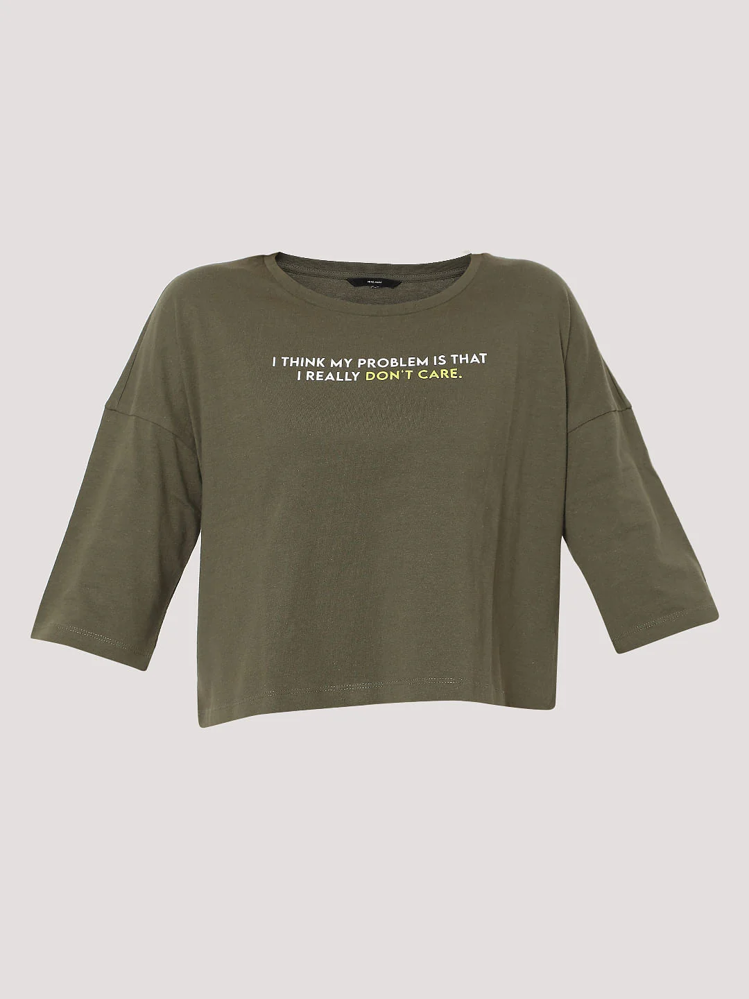Green Slogan Print T-Shirt - Image 6