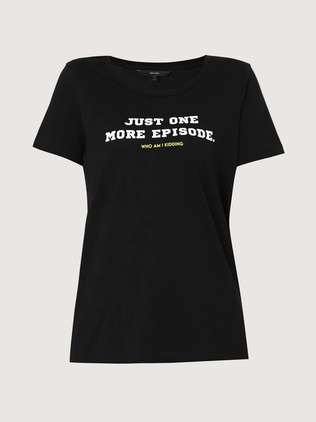 Black Slogan Print T-Shirt - Image 6