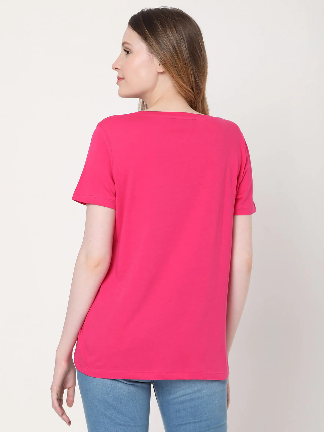 Pink Slogan Print T-Shirt - Image 3