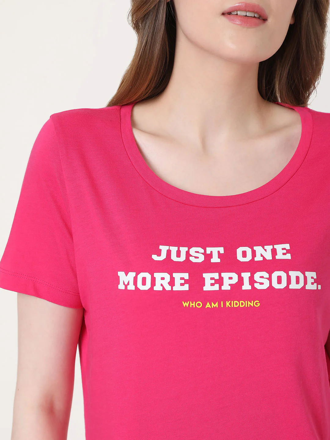 Pink Slogan Print T-Shirt - Image 5