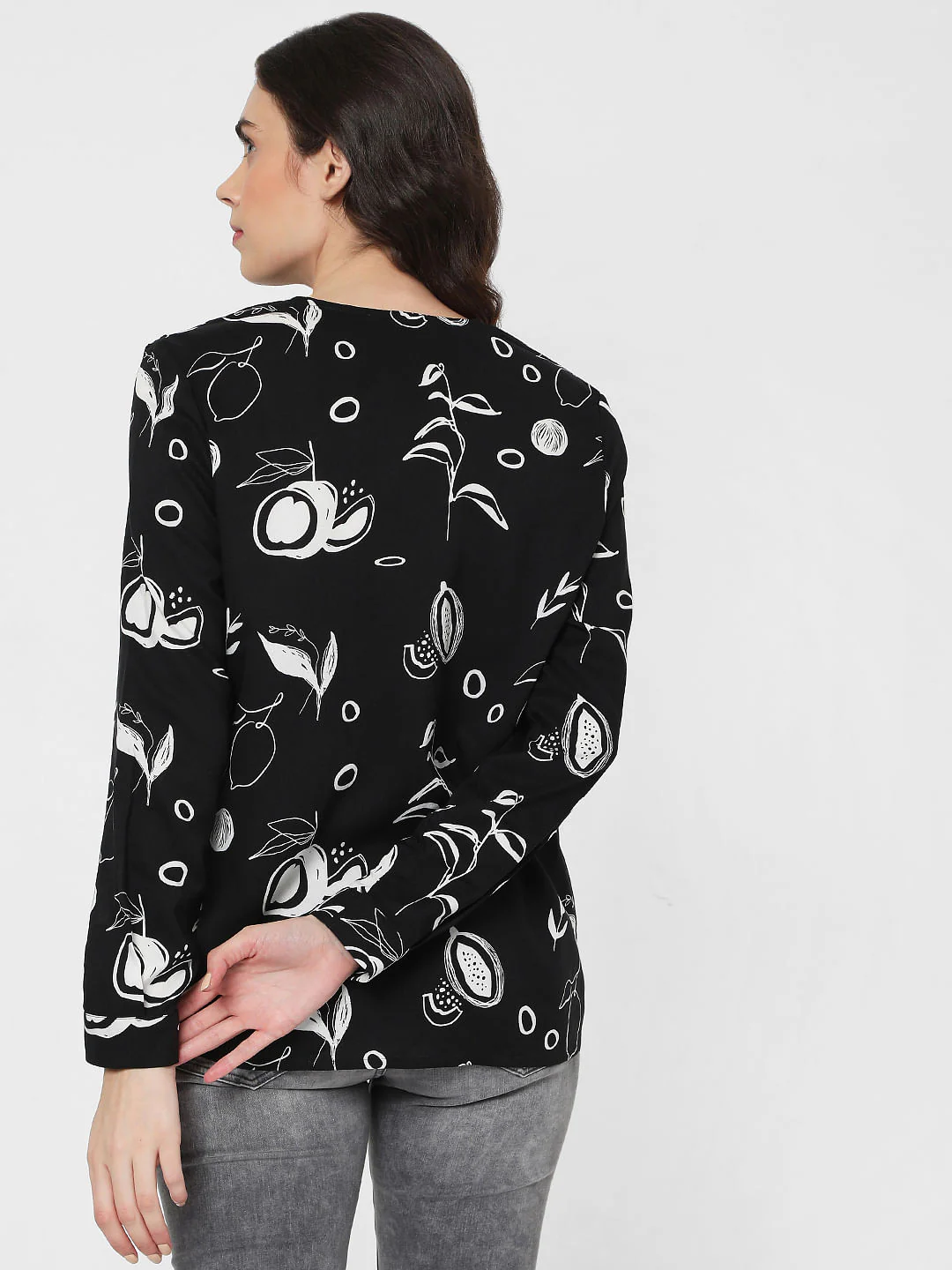 Black Printed Top - Image 4