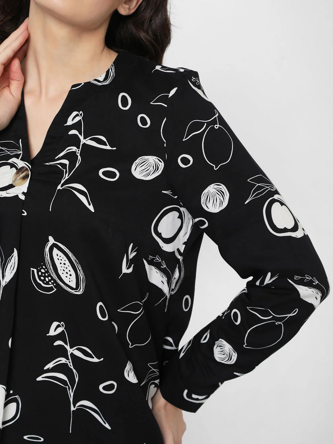 Black Printed Top - Image 6