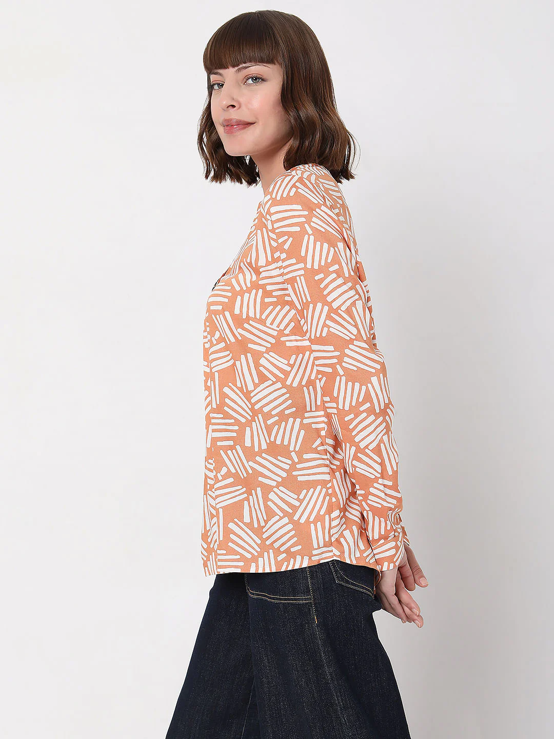 Orange Printed Top - Image 3