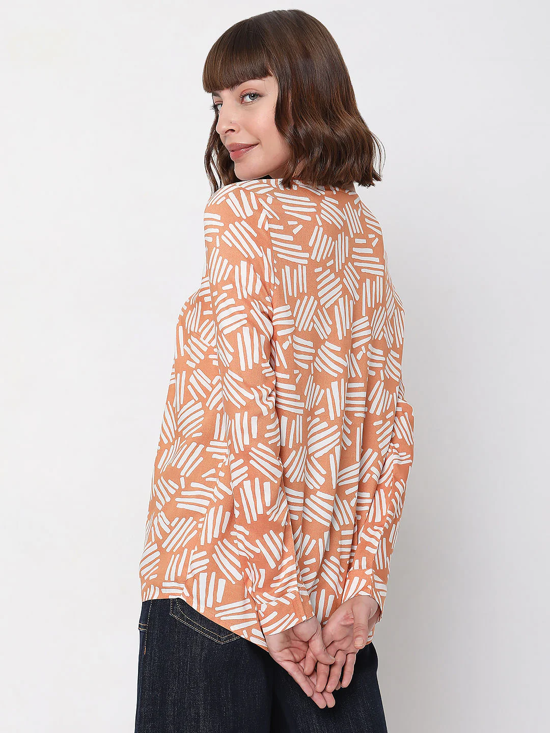 Orange Printed Top - Image 4