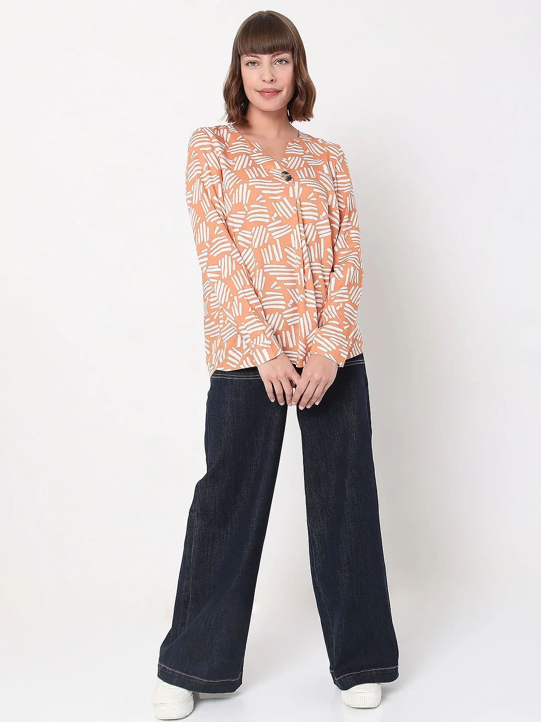 Orange Printed Top - Image 5