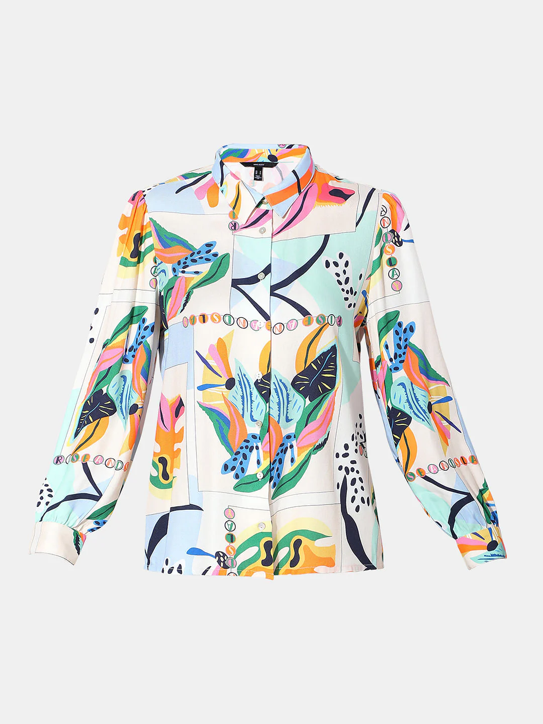 Green Abstract Print Shirt - Image 7