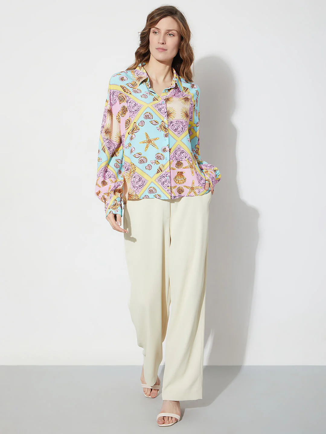 Purple Abstract Print Shirt - Image 5