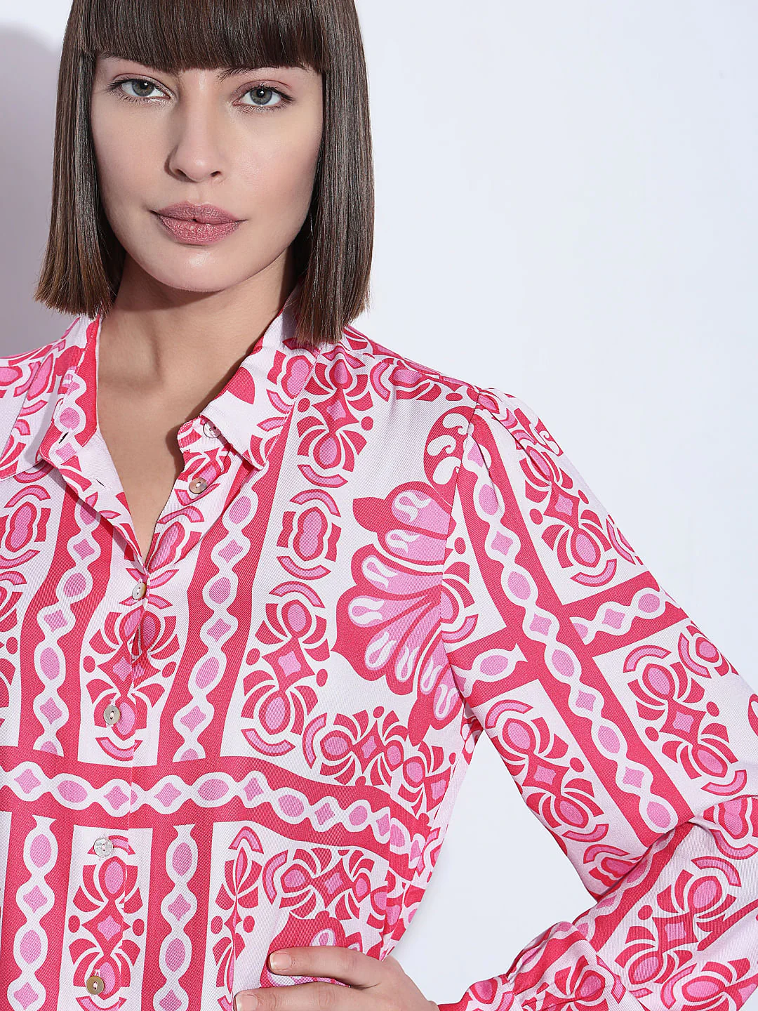 Pink Printed Shirt - Image 6