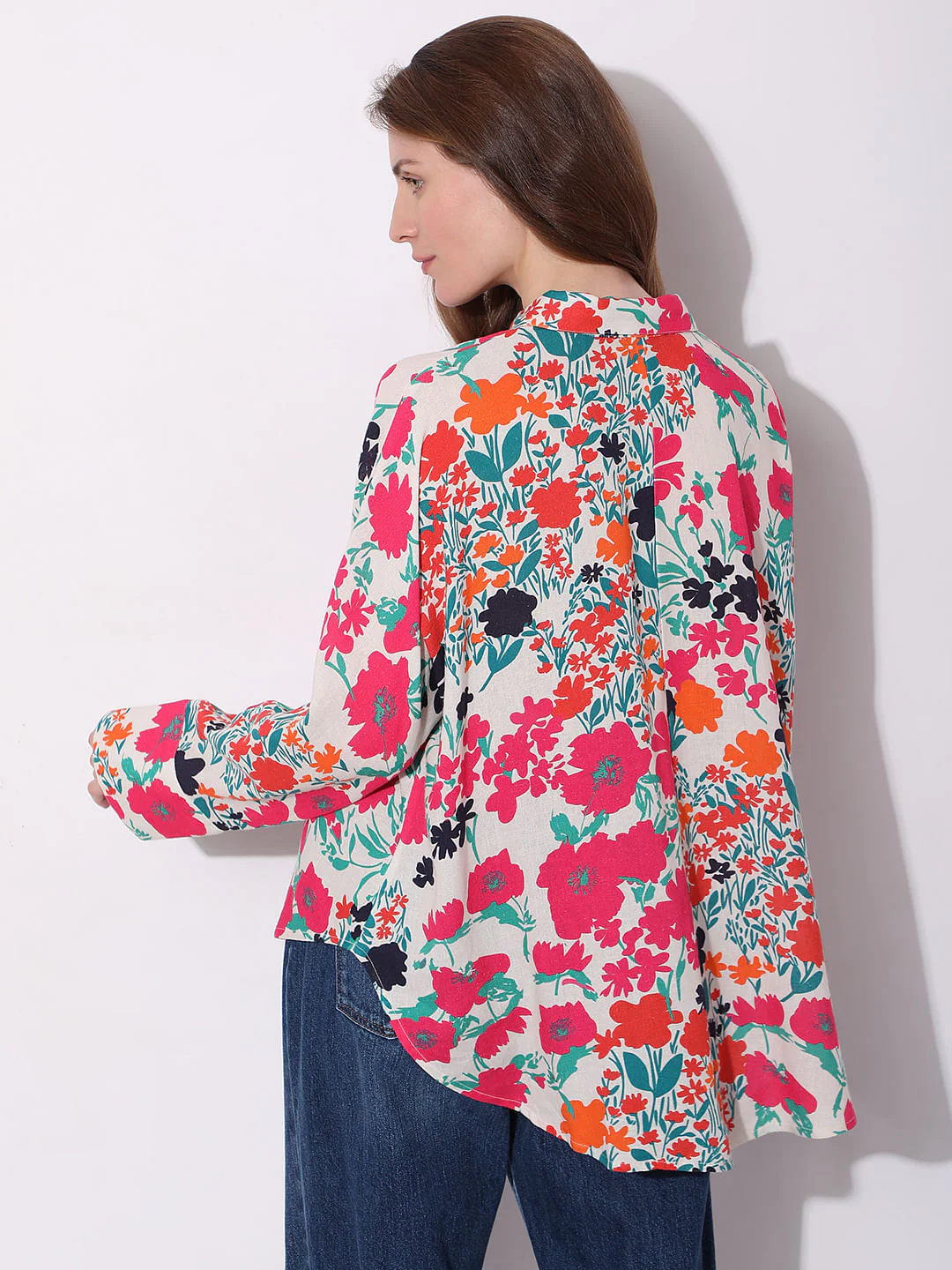 Multi-Colour Floral Print Shirt - Image 4
