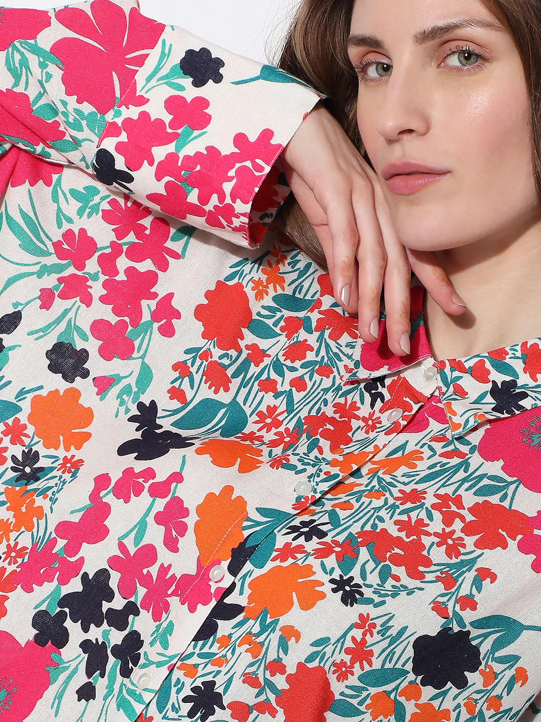 Multi-Colour Floral Print Shirt - Image 6