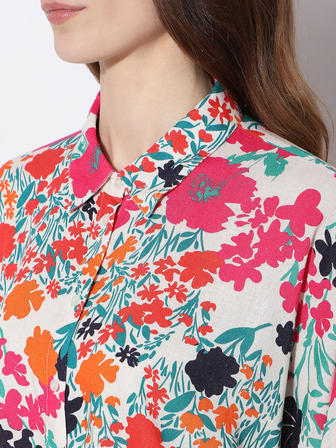 Multi-Colour Floral Print Shirt - Image 8