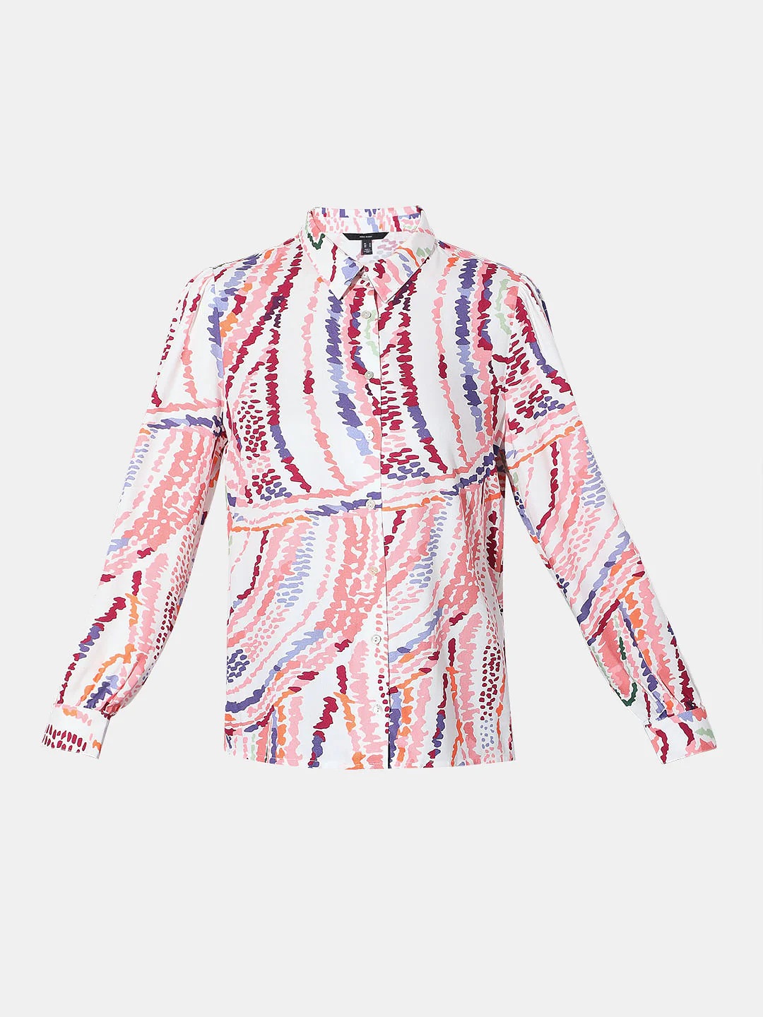 Light Pink Abstract Print Shirt - Image 7