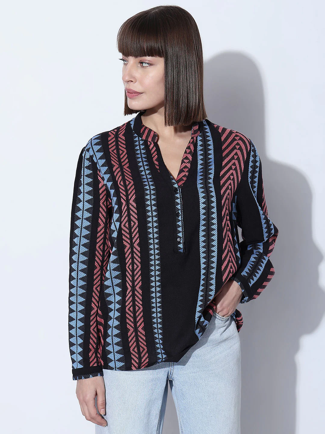 Black Printed Top - Image 2