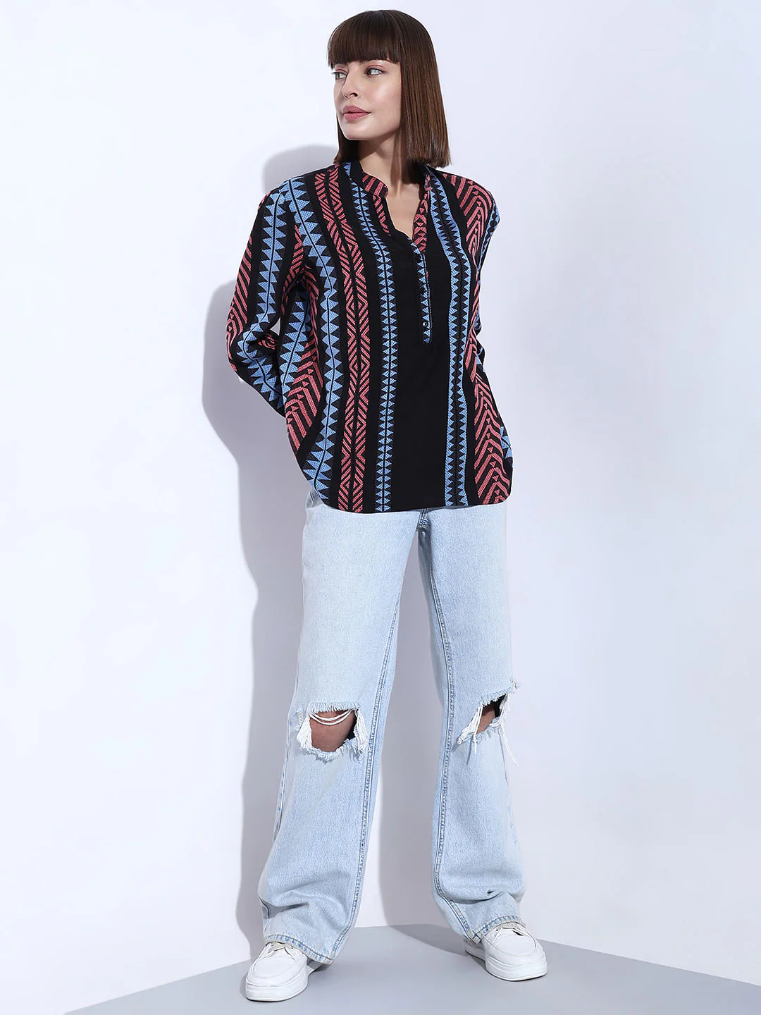 Black Printed Top - Image 5