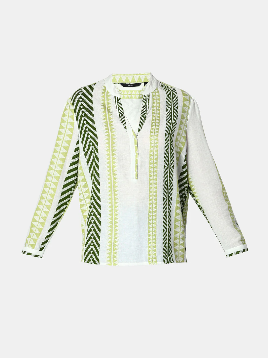 Green Chevron Print Top - Image 7
