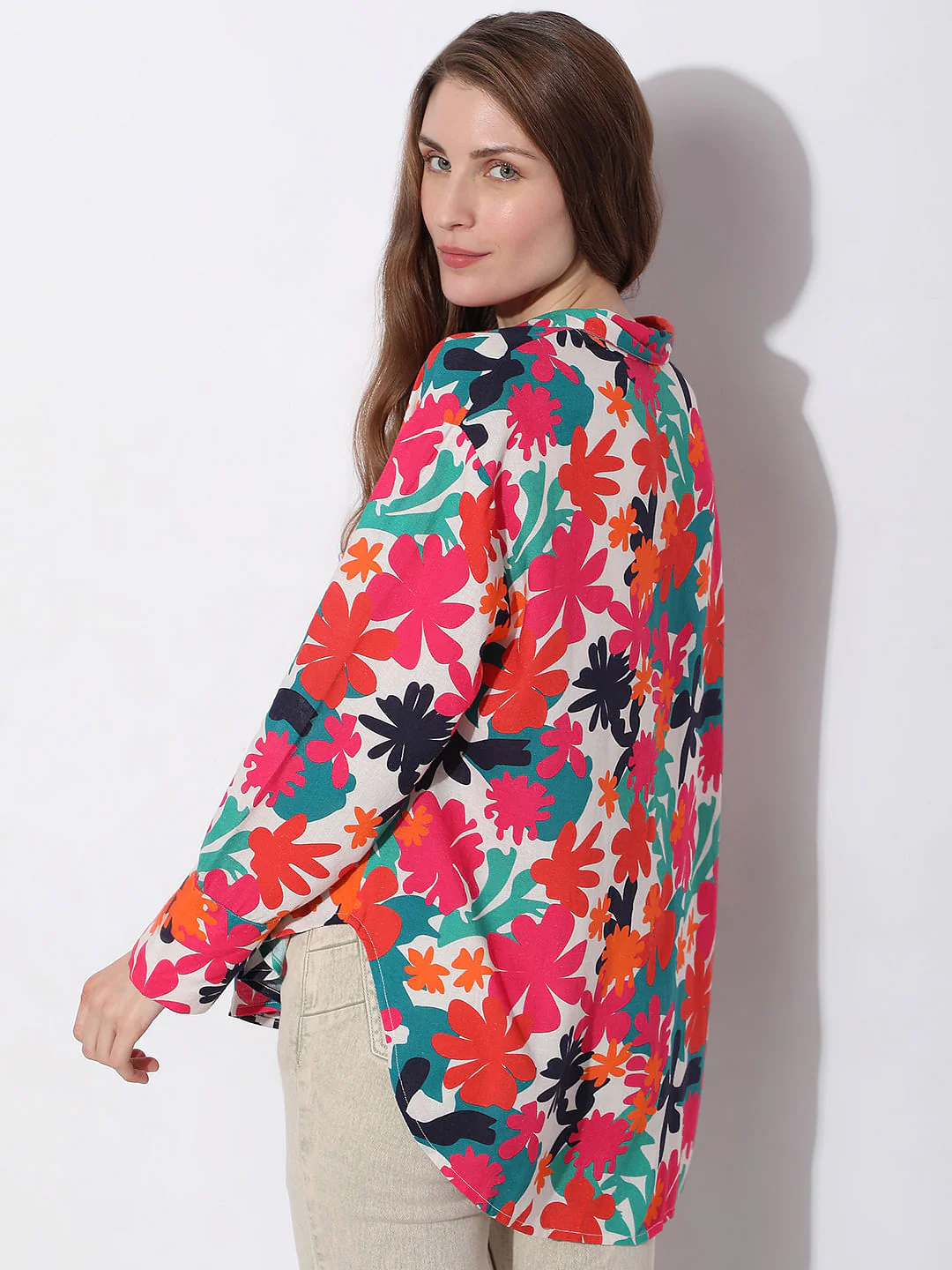 Pink Floral Print Shirt - Image 4