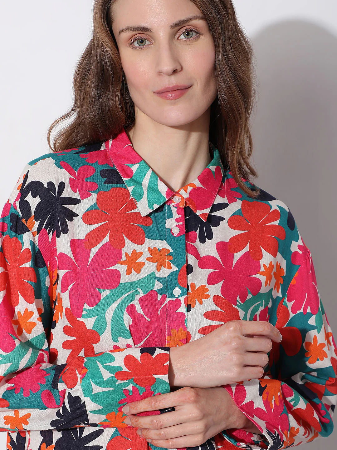Pink Floral Print Shirt - Image 6
