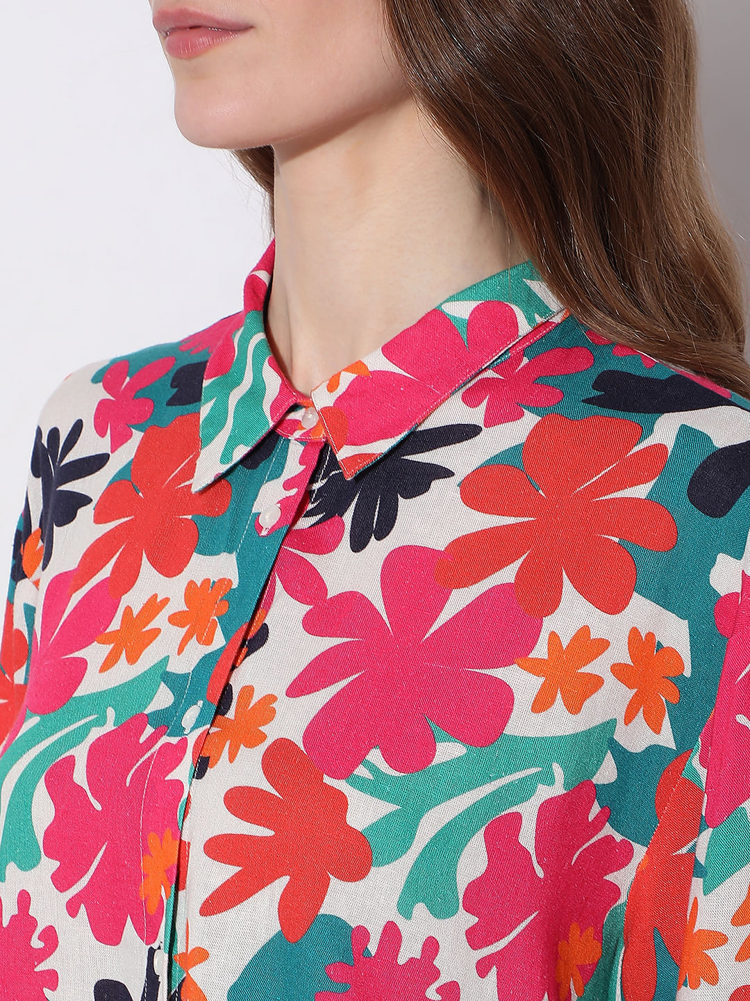 Pink Floral Print Shirt - Image 8