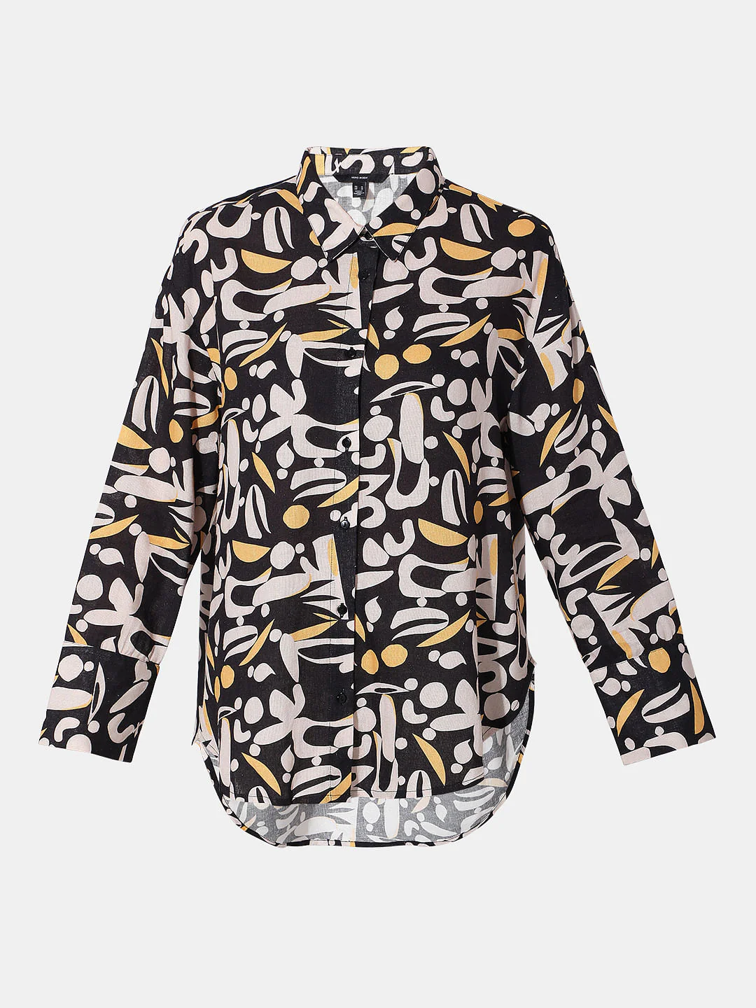 Black Printed Full Sleeves Shirt - Image 7