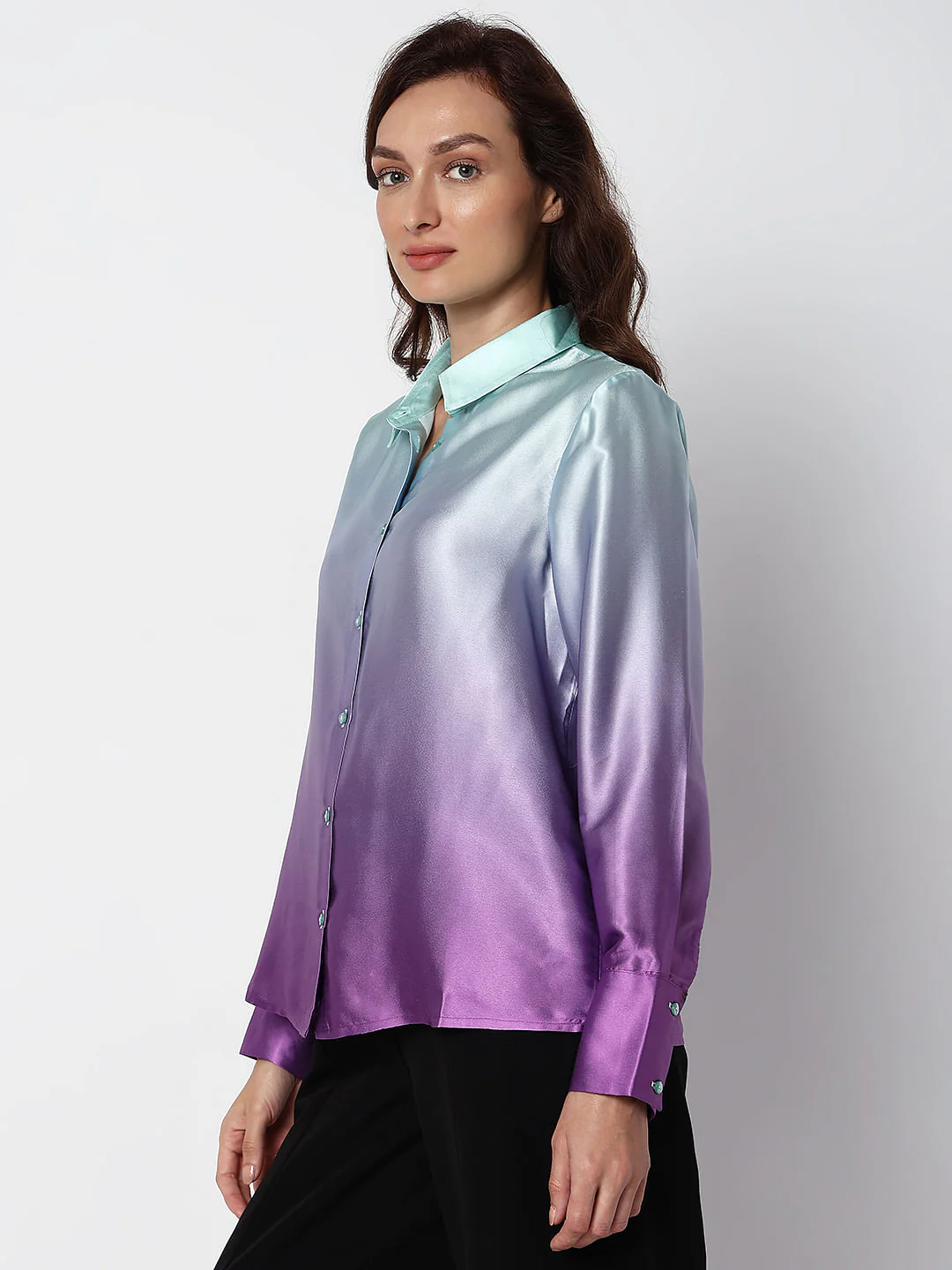 Purple Ombre Full Sleeves Shirt - Image 3