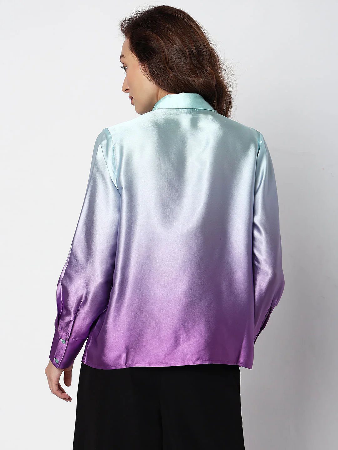 Purple Ombre Full Sleeves Shirt - Image 4