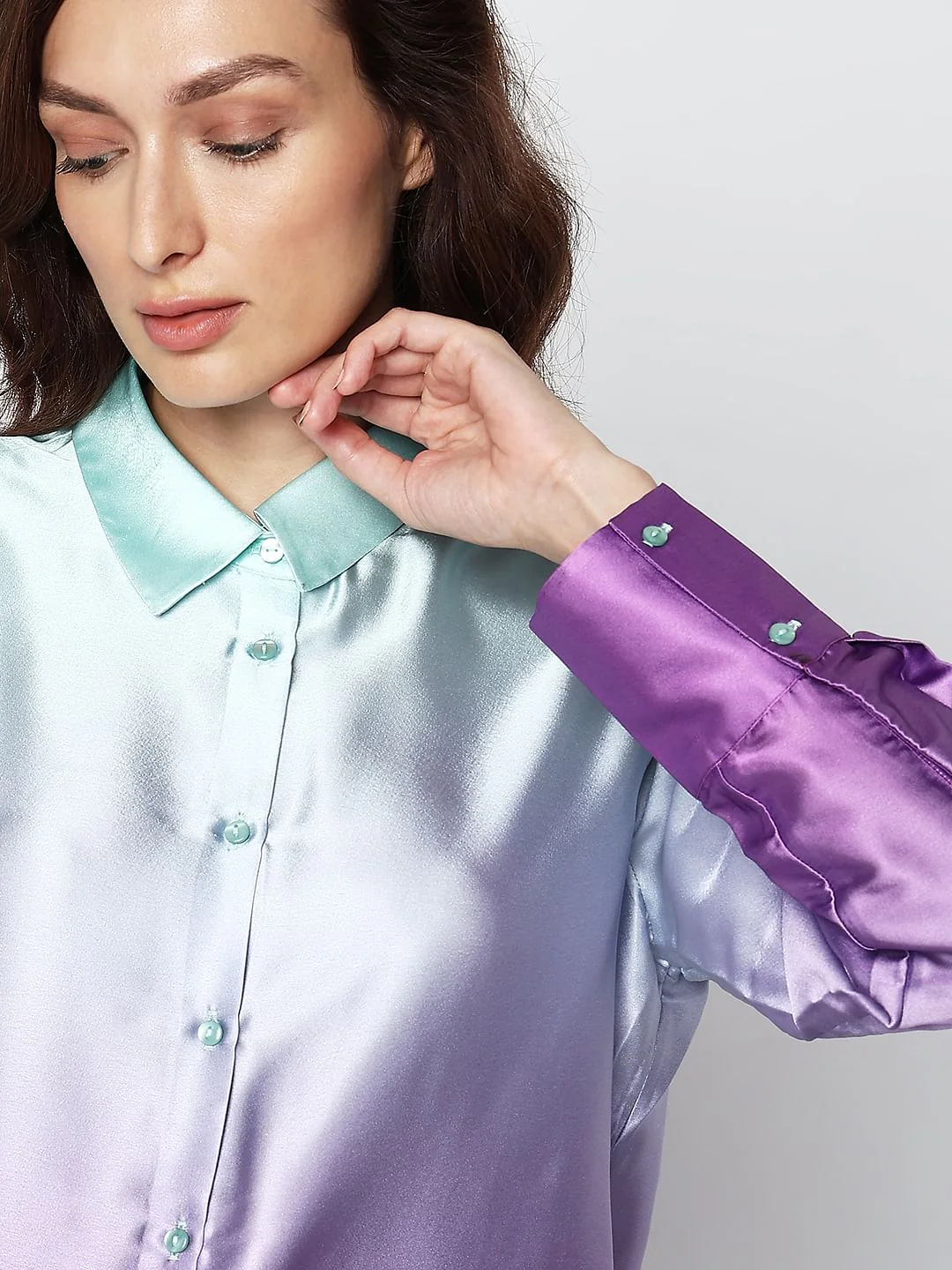 Purple Ombre Full Sleeves Shirt - Image 6