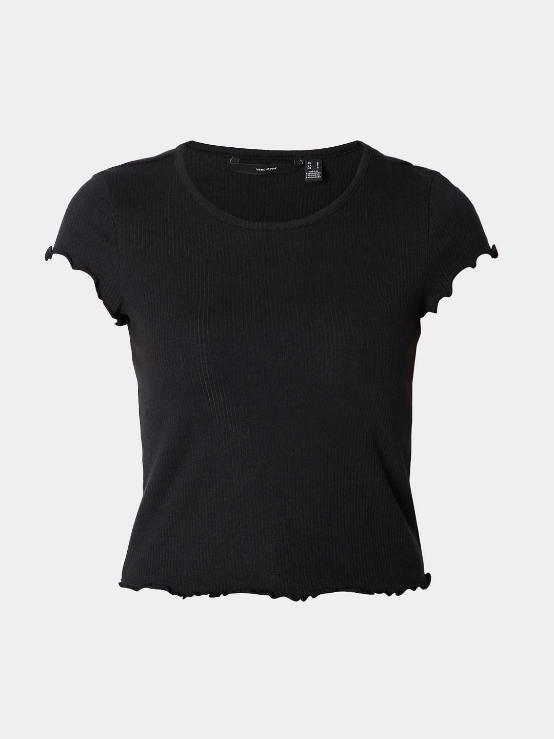 Black Rib Knit Top - Image 7