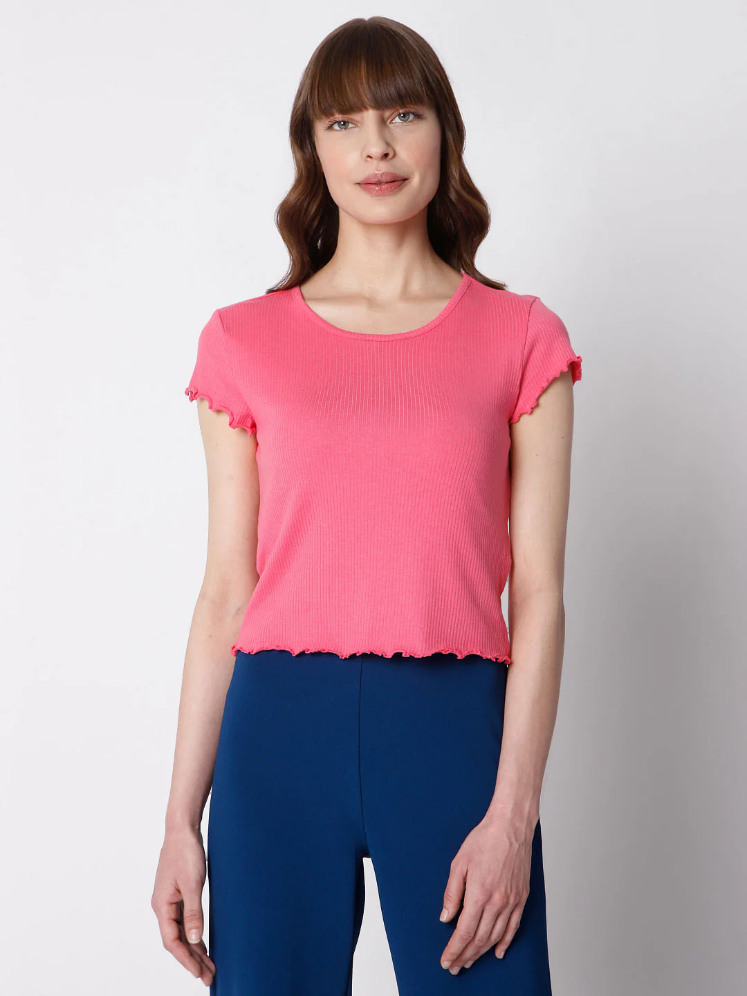 Pink Rib Knit Top - Image 2